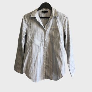 Lafayette 148 NY stripe button down blouse